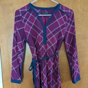 Banana Republic Purple Plaid Dress